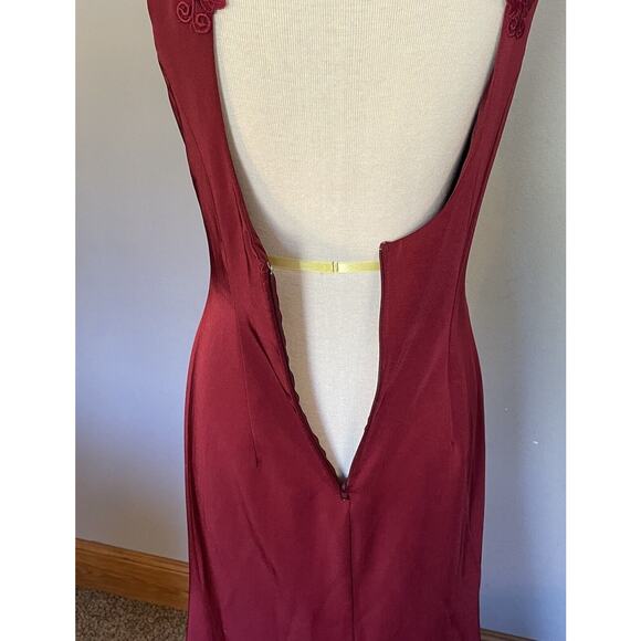KLEINFELD Formal Dress Sz 6 Gown Bridesmaid Prom Holiday Burgundy Red Party EUC - Picture 10 of 16